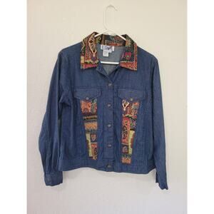 Vintage BFA Classics‎ Women's Denim Jacket Shirt size Small #16